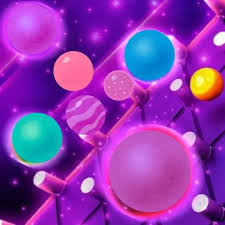 Balls Plido spiral puzzle gameplay showing rainbow spheres and 3D mechanics